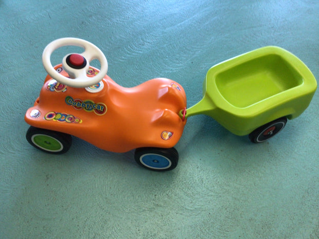 Bobbycar mit Anhänger Sonderedition Orange und grün