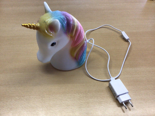 Nachtlampe Weiß mit Regenbogenfarben