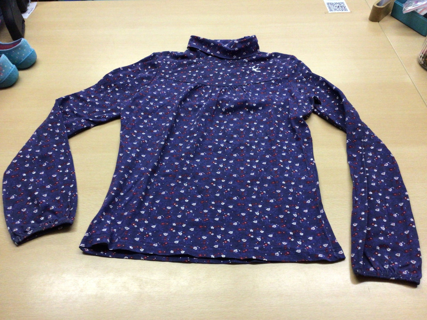 Rollkragenshirt 158/164 Blau