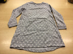 Kleid 110/116 Grau mit weißen Punkten