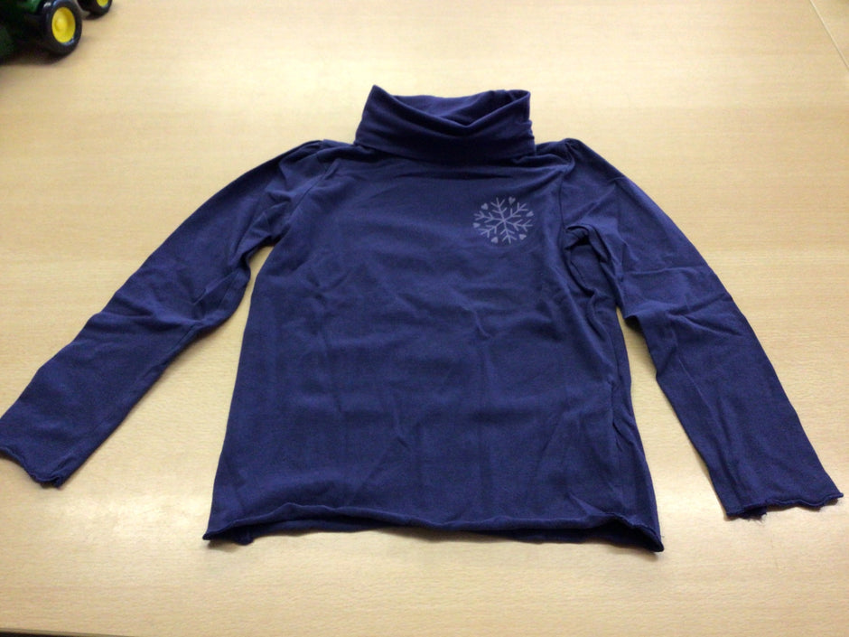  Rollkragenshirt 110/116 Blau