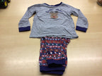 Unbekannt Pyjama 122 Grau mit Blau
