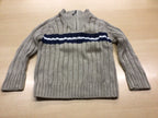 Pullover 110 Beige mit schwarzen und weißen Streifen