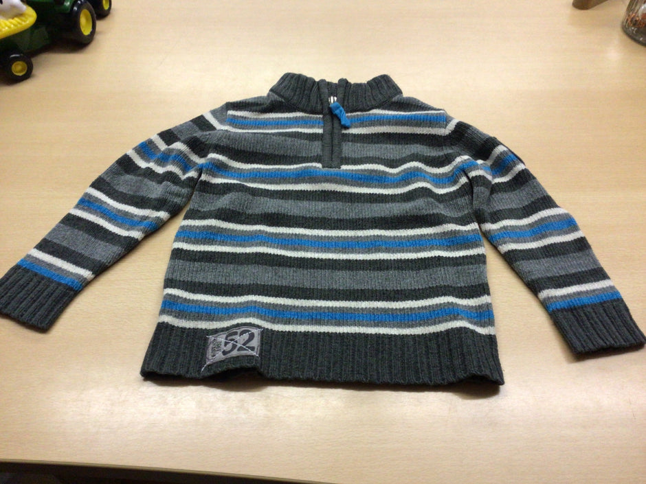 Pullover 110 Grau, Blau, Weiß, Schwarz