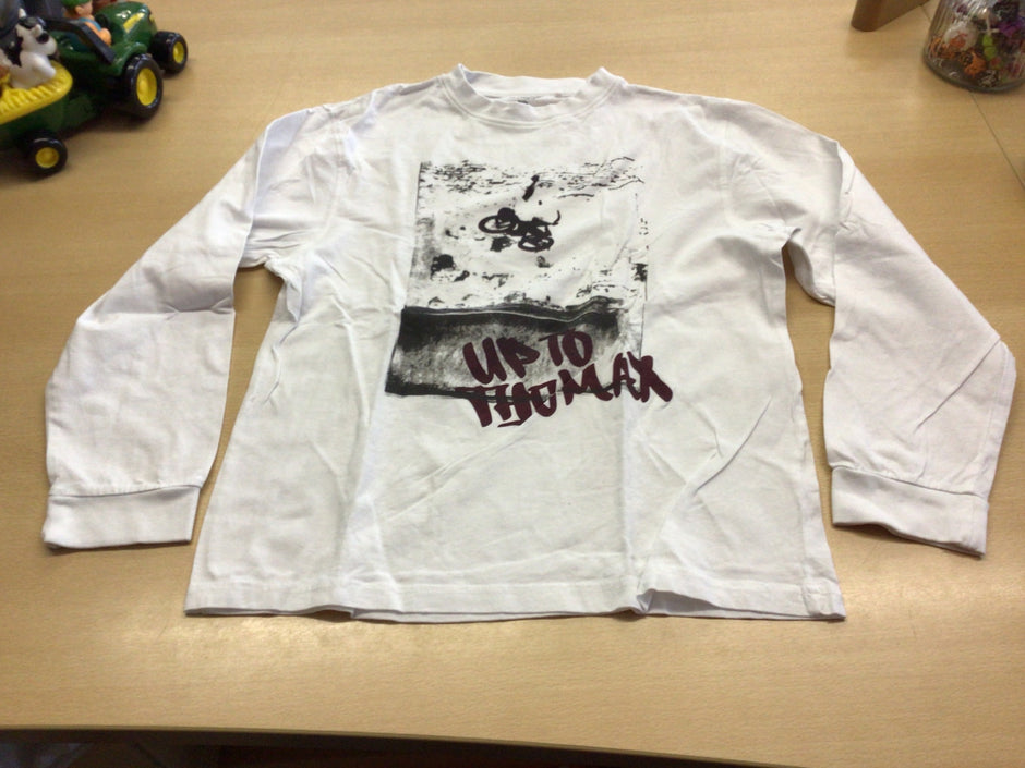 Langarmshirt 146/152 Weiß