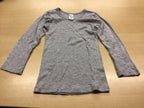 Thermoshirt 122/128 Grau mit weißen Streifen