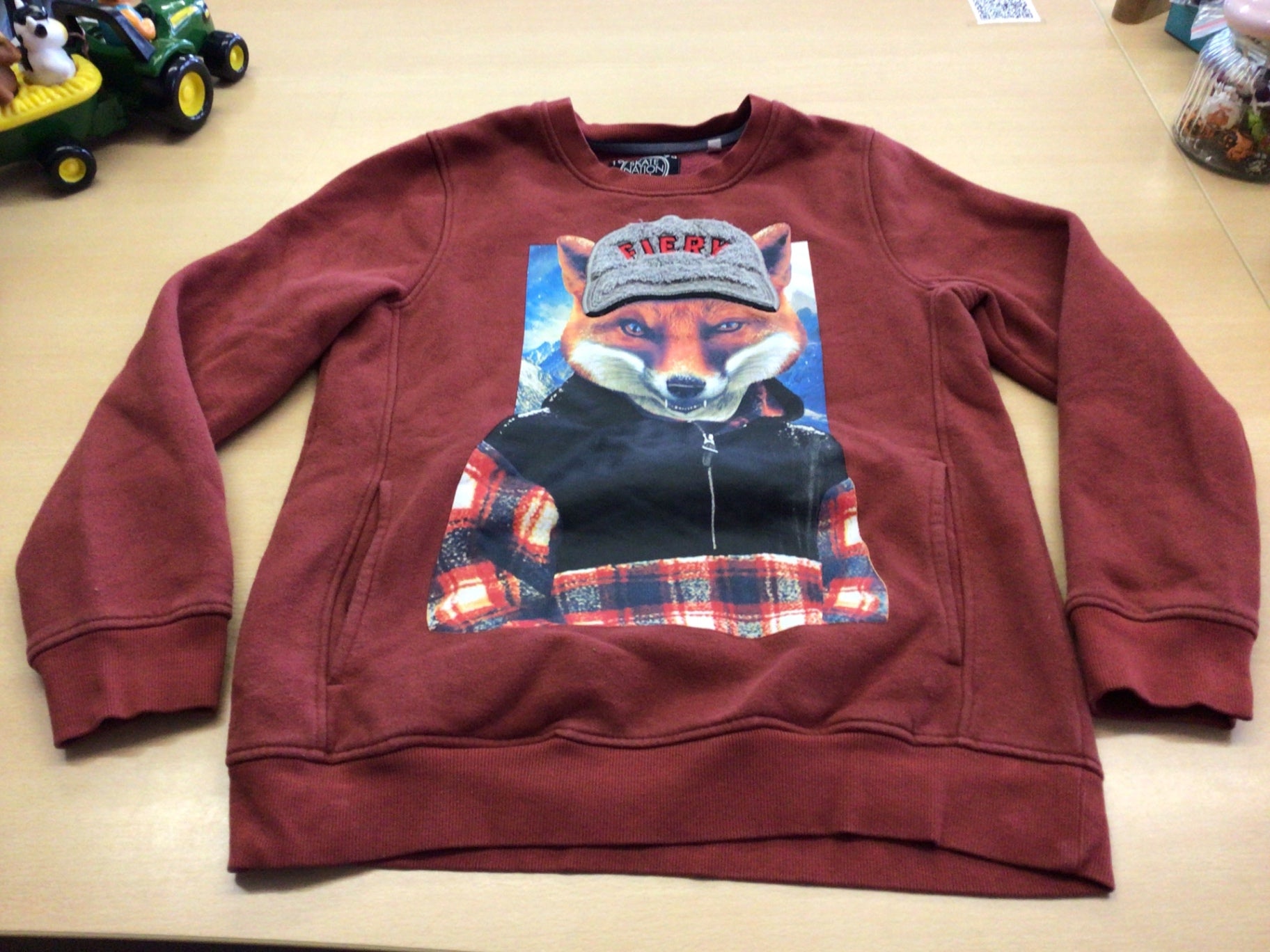  Sweatshirt 158/164 Bordeauxrot