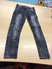 Jeans 146 Grau mit Wash-Effekt