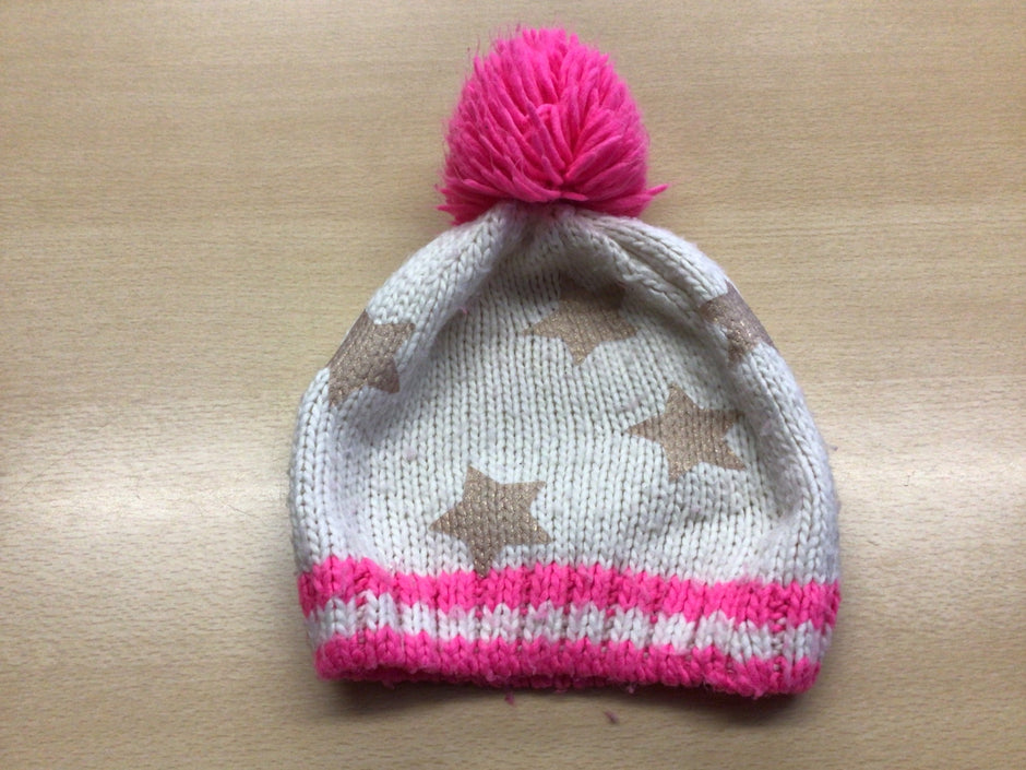 Mütze Weiß, Pink, Gold