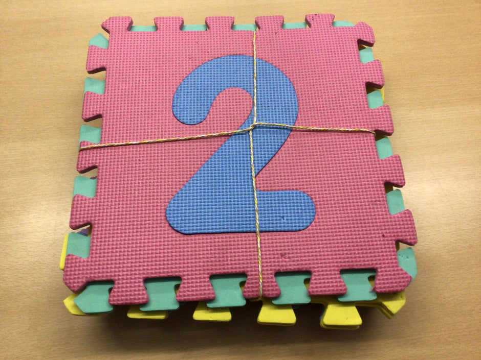  Puzzlematte Pink, Blau, Gelb, Grün