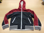 Regenjacke 110 Rot, Schwarz, Weiß