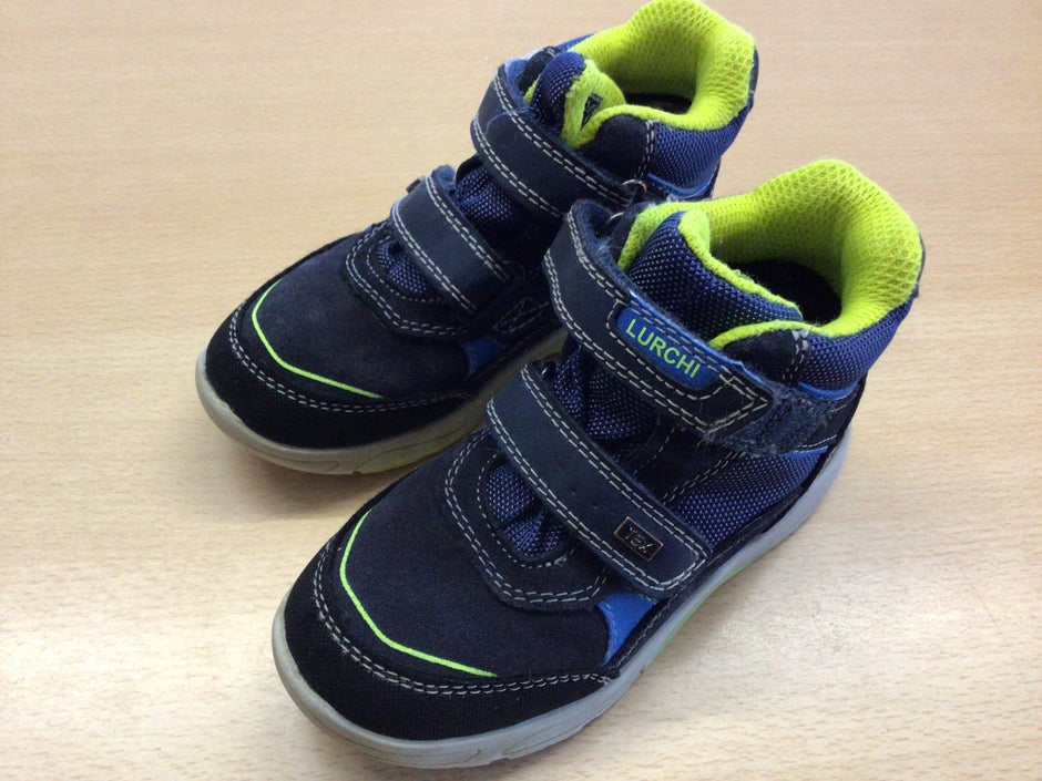 LURCHI Sneaker 26 Blau und Neongelb