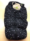 Odenwälder Baby Nest Wagensack Schwarz mit weißen Sternen