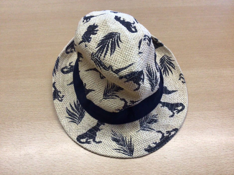 Sommerhut 116/128 Beige, Dunkelblau