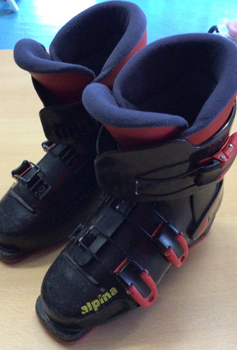 Alpina Skischuhe 35 Schwarz, Rot, Dunkelblau