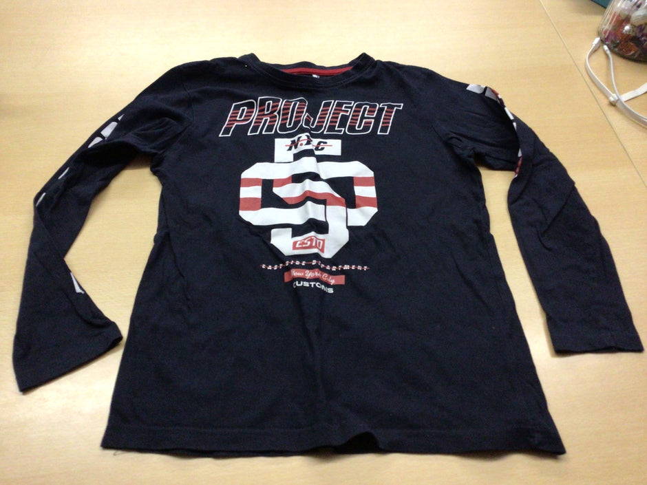Langarmshirt 134/140 Schwarz