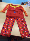  Clown-Kostüm 110/116 Rot, Gelb, Blau, Grün, Weiß