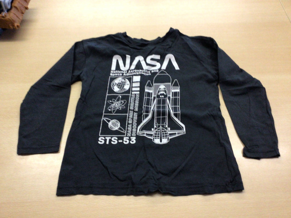  Langarmshirt 110/116 Schwarz