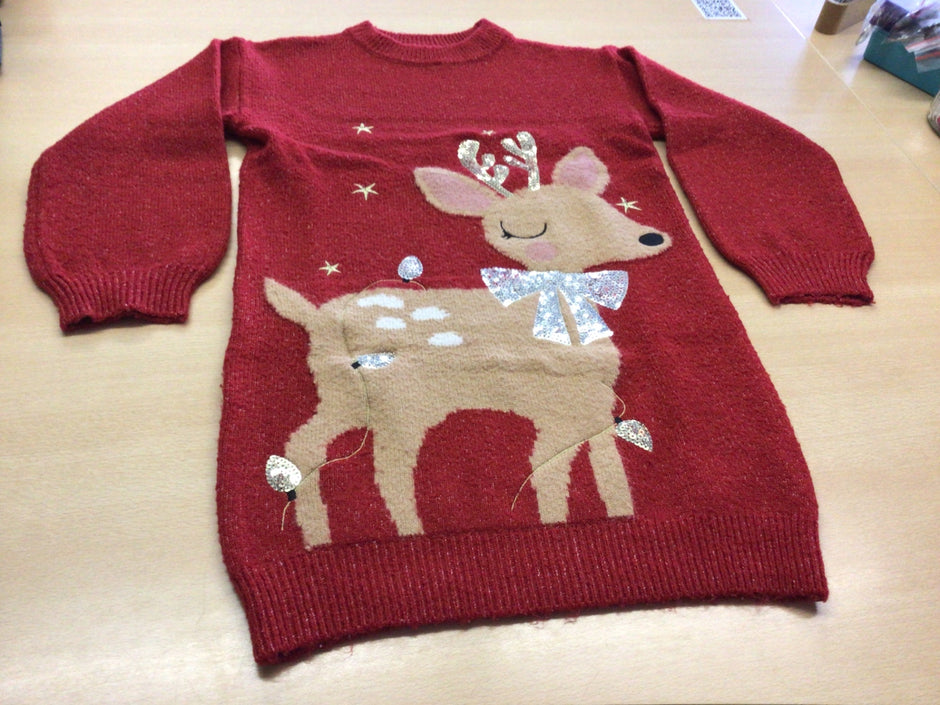 Long-Pullover 140 Rot