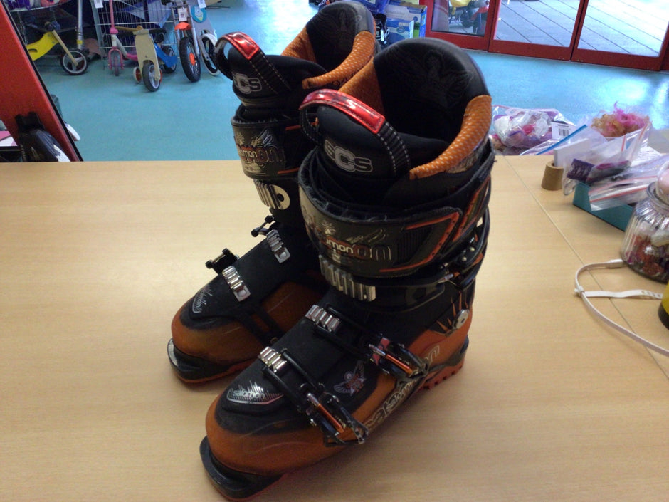Salomon Skischuhe 26 Orange und Schwarz