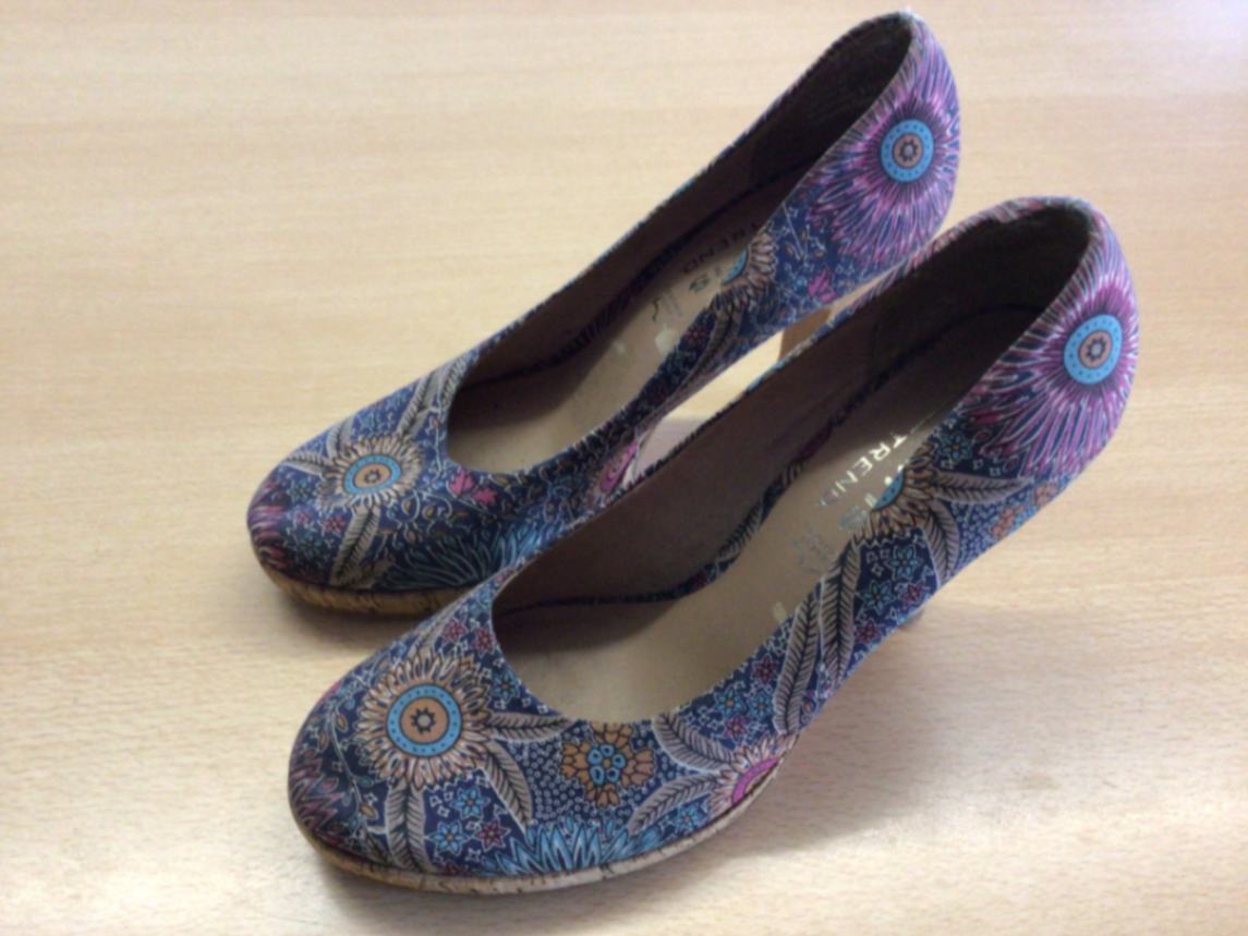 Tamaris Schuhe 38 Mehrfarbig (Blau, Pink, Beige)