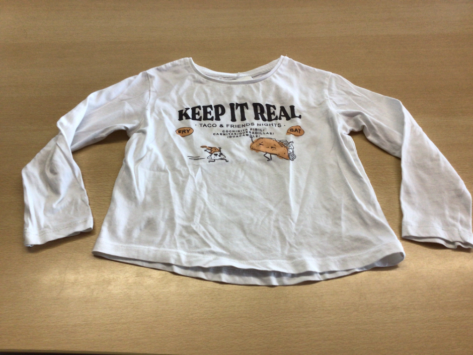 Langarmshirt 110 Weiß