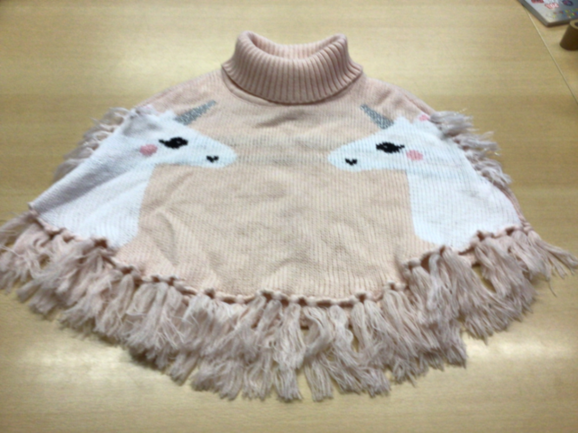 Poncho 110/128 Hellrosa