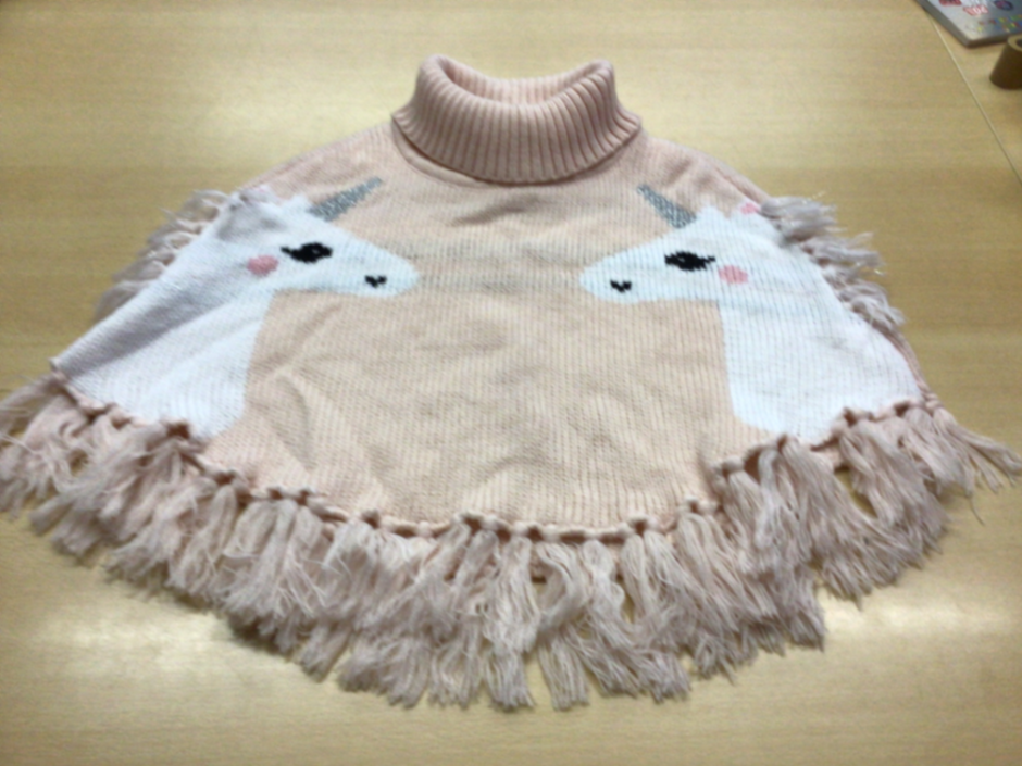 Poncho 110/128 Hellrosa