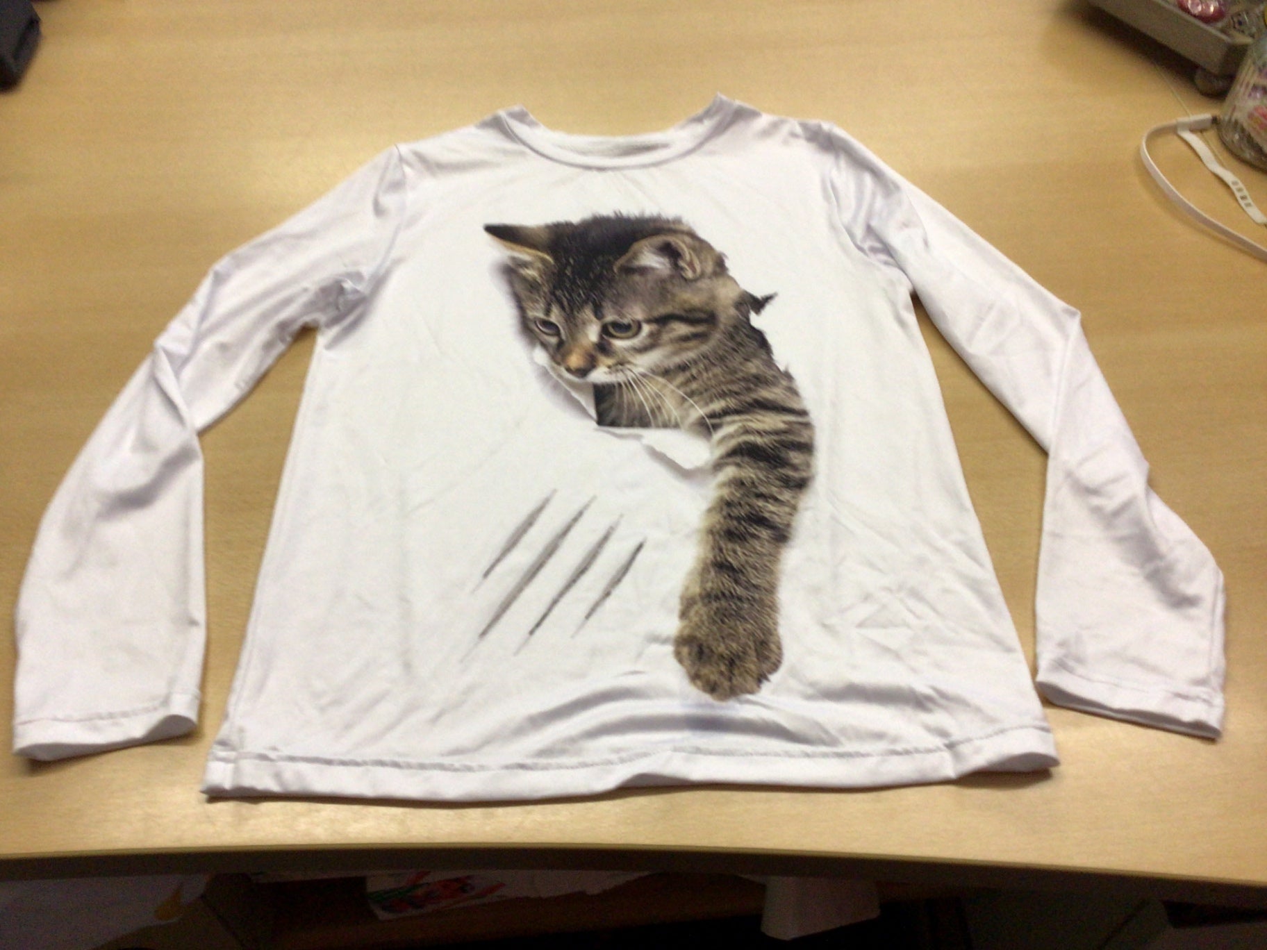  Langarmshirt 146/152 Weiß