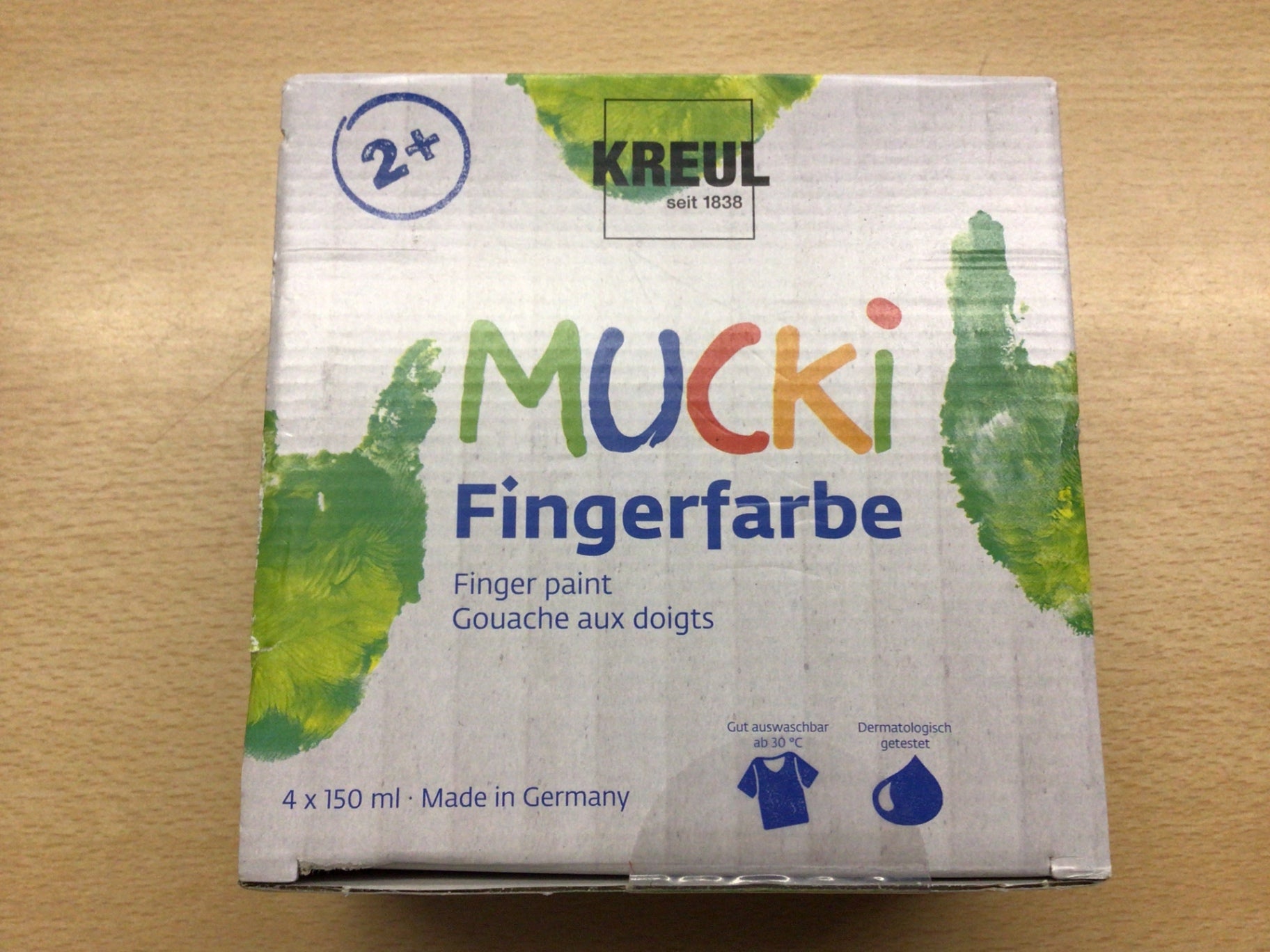 KREUL Fingerfarbe Mehrfarbig (Grün, Blau, Rot, Gelb)