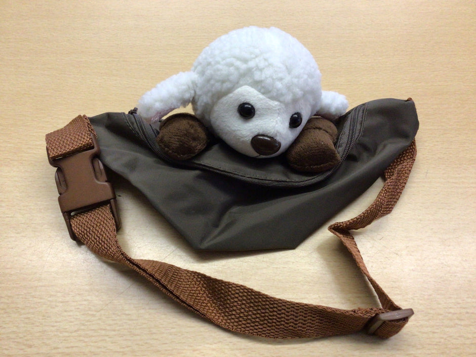 Bauchtasche Weiß und Braun