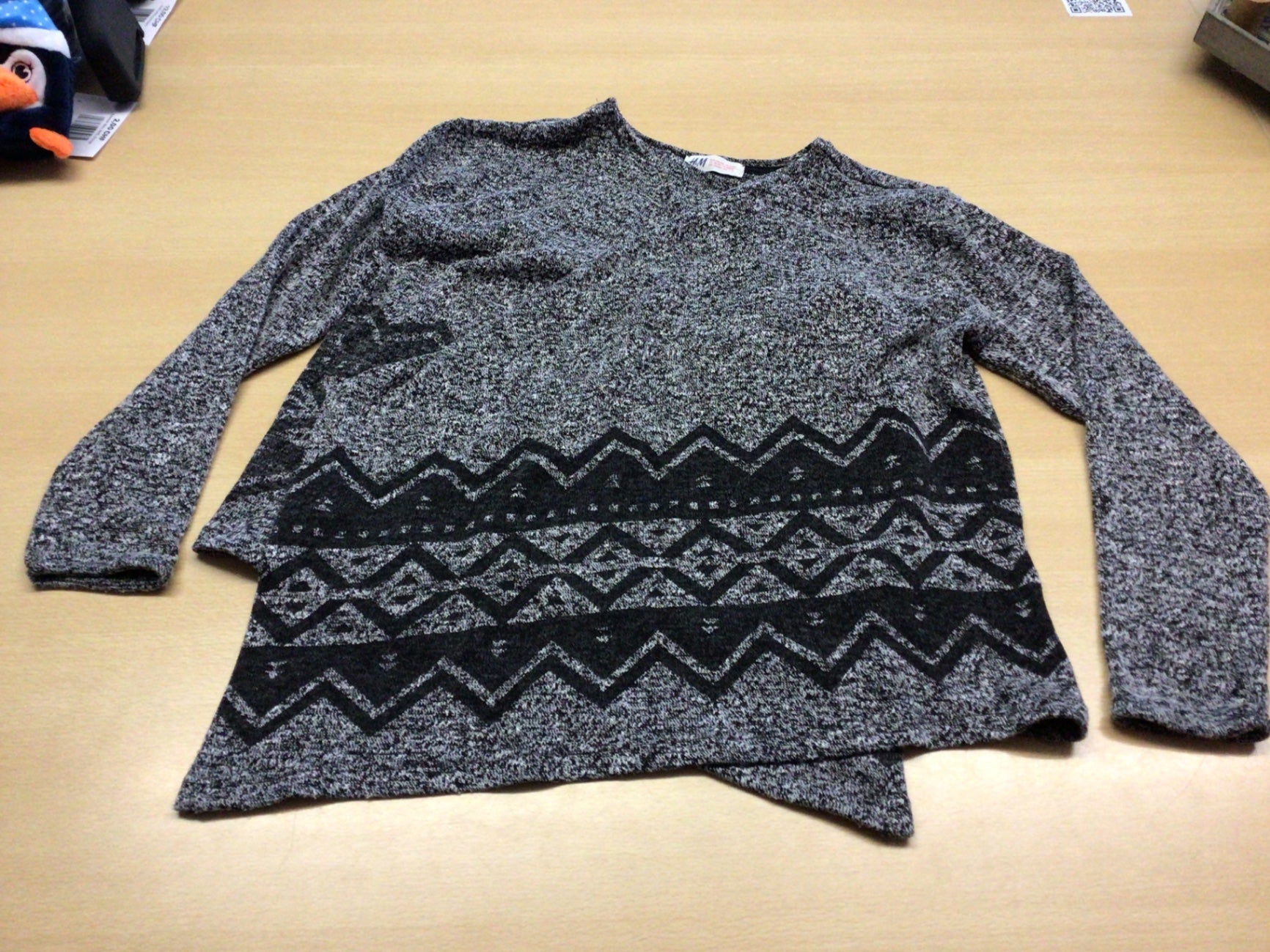 H&M Jacke 146/152 Grau-Schwarz