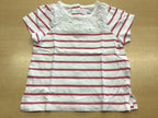 BABY Girl T-Shirt 86 Weiß mit Rot gestreift