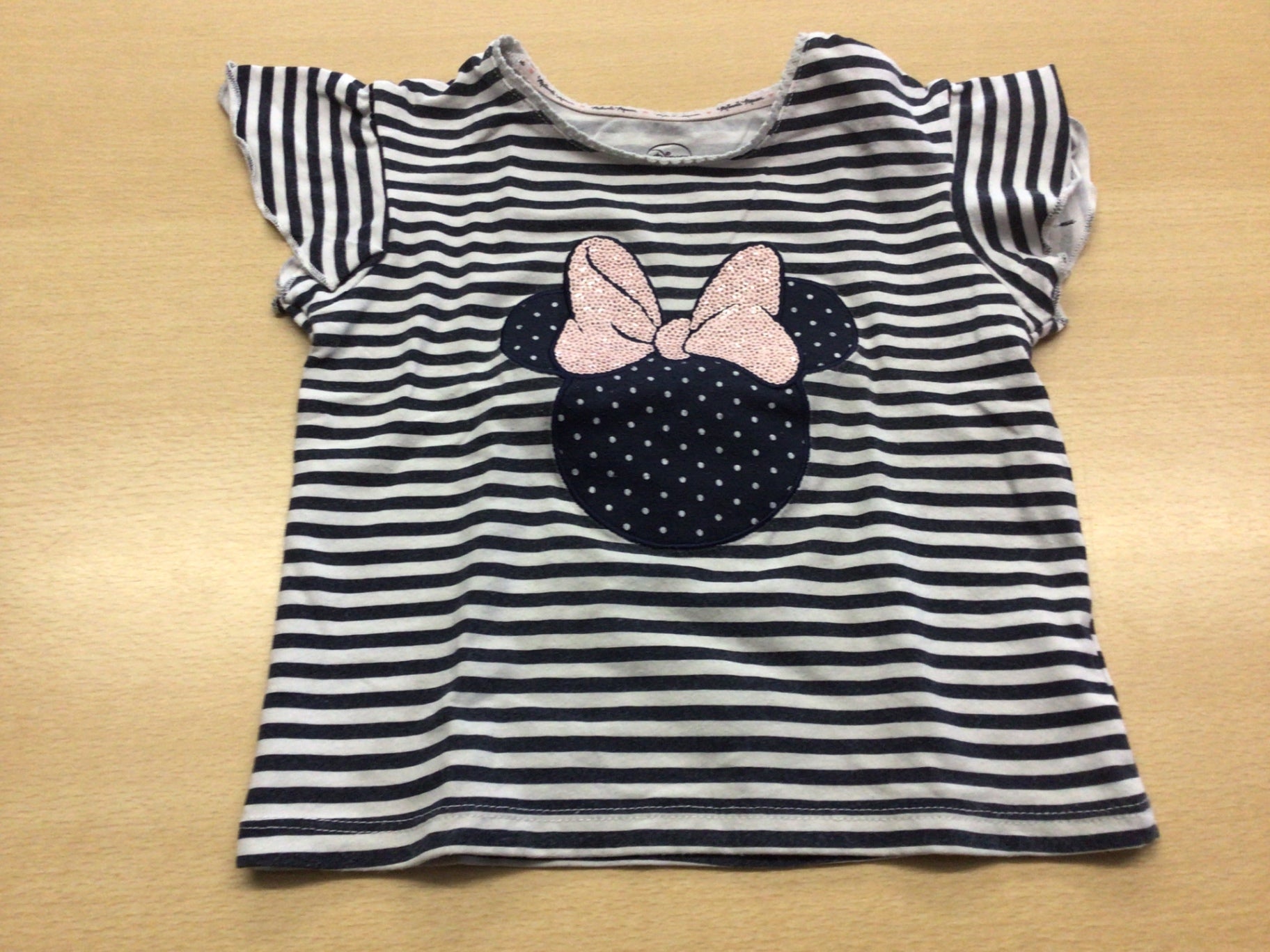 T-Shirt 92 Marineblau und Weiß