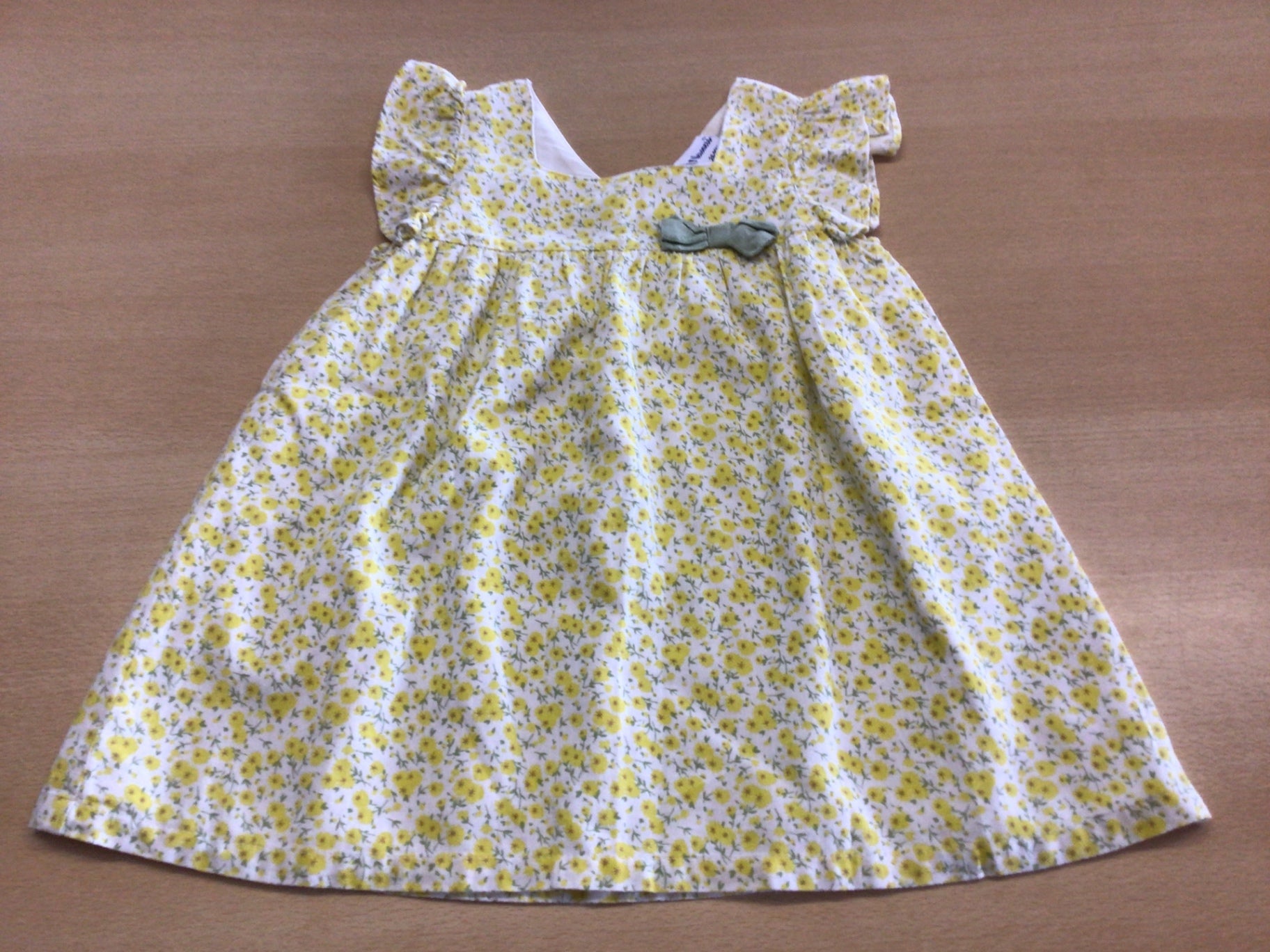 Kleid 92 Gelb und Weiß