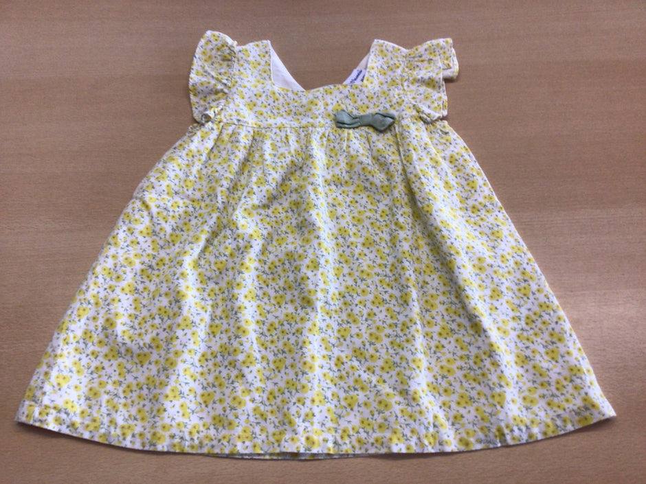Kleid 92 Gelb und Weiß