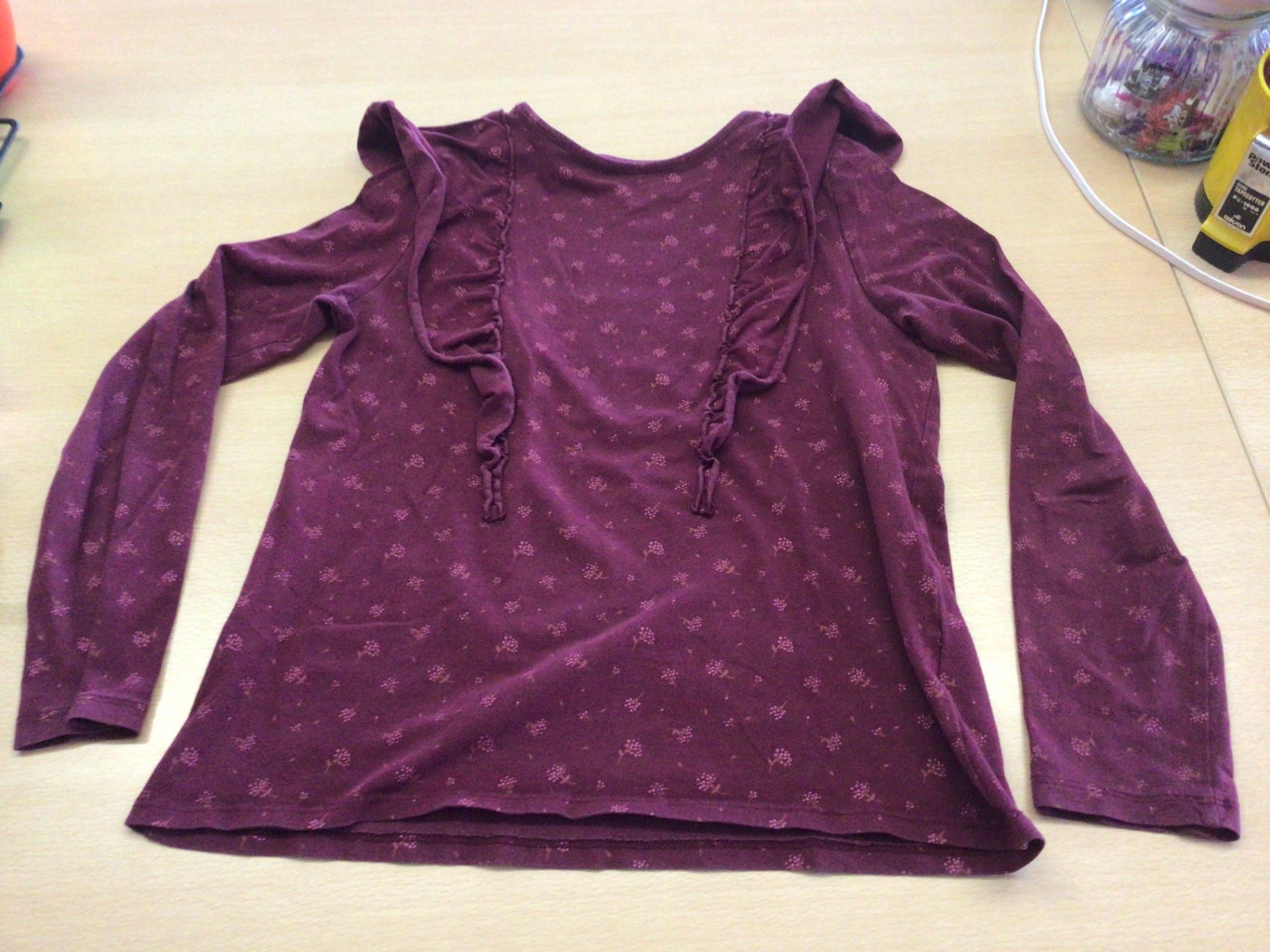 Langarmshirt 146/152 Lila