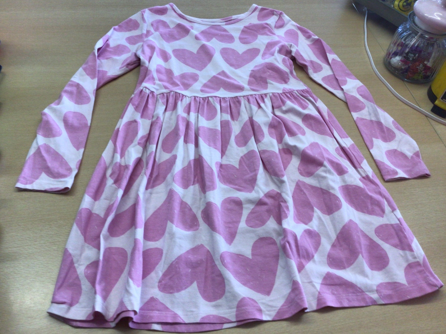  Kleid 134/140 Pink und Weiß