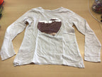 Langarmshirt 140 Weiß