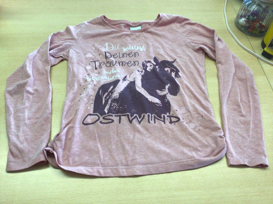 Langarmshirt 146/152 Rosa