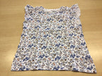 T-Shirt 140 Weiß mit blauen, braunen und rosa Blumenmuster