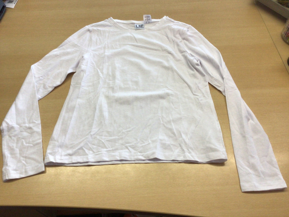 Langarmshirt M Weiß