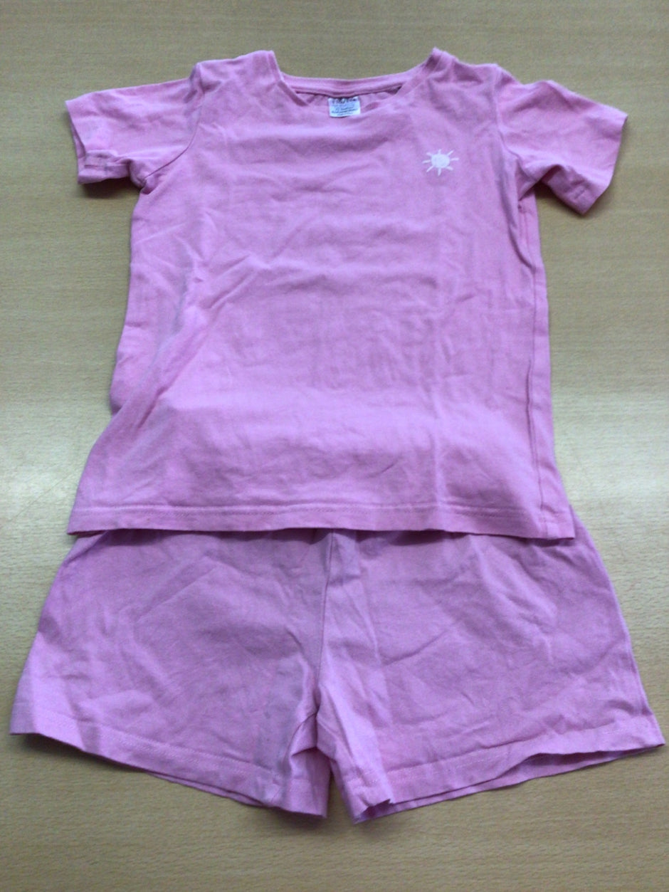  Pyjama kurz 110/116 Rosa