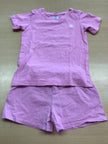  Pyjama kurz 110/116 Rosa