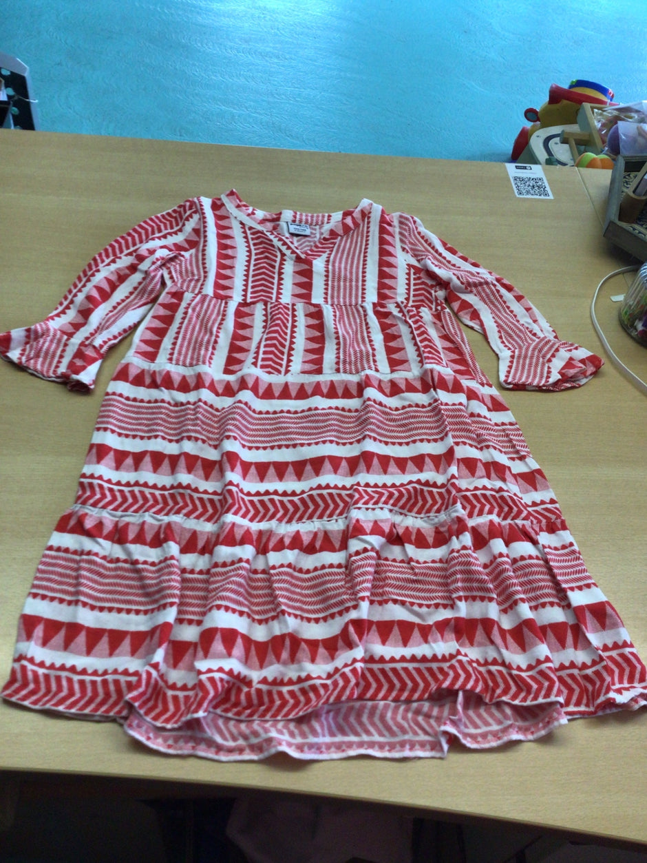  Kleid 134/140 Rot und Weiß