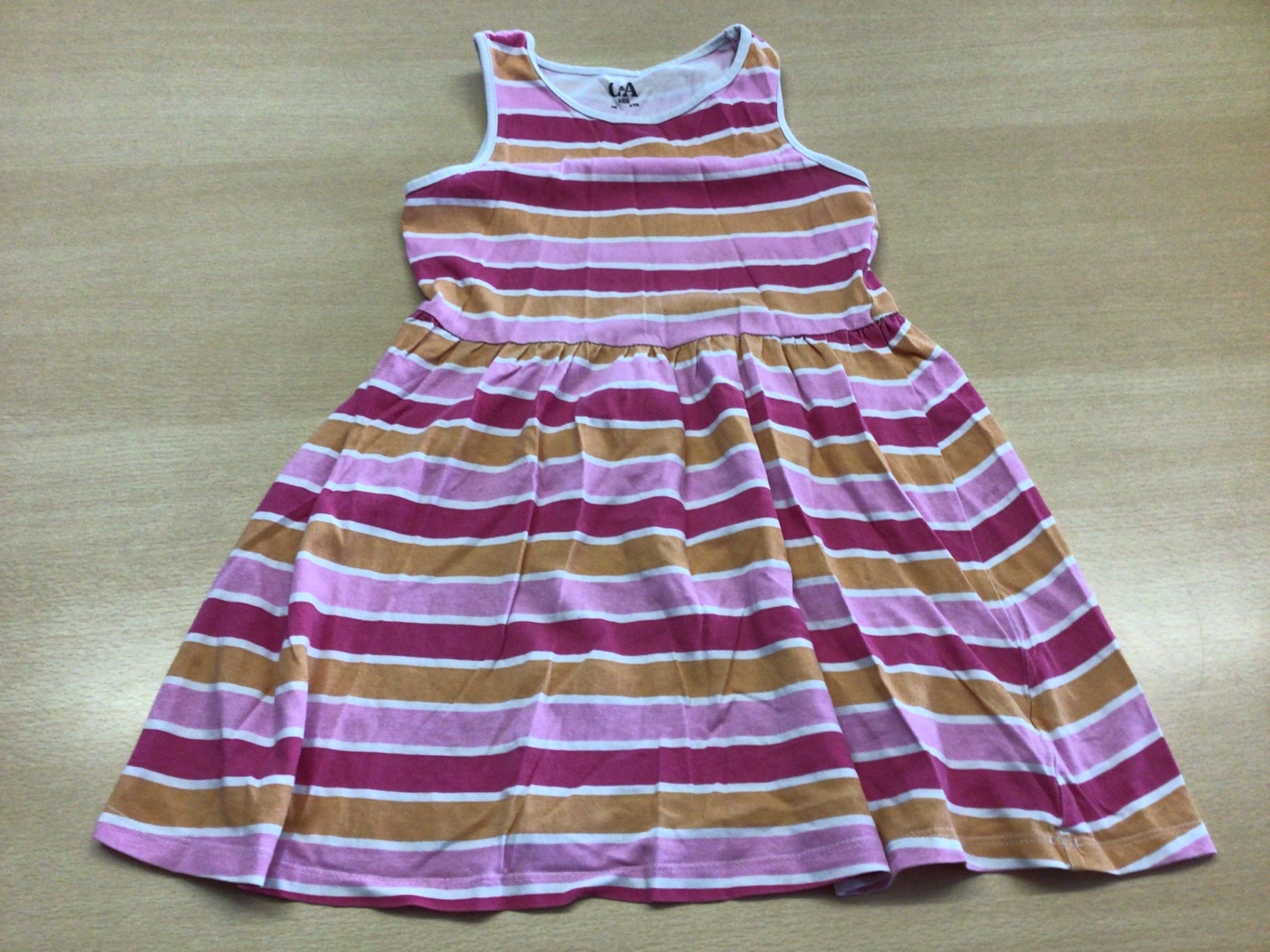 Kleid 116 Rot, Pink, Braun, Weiß