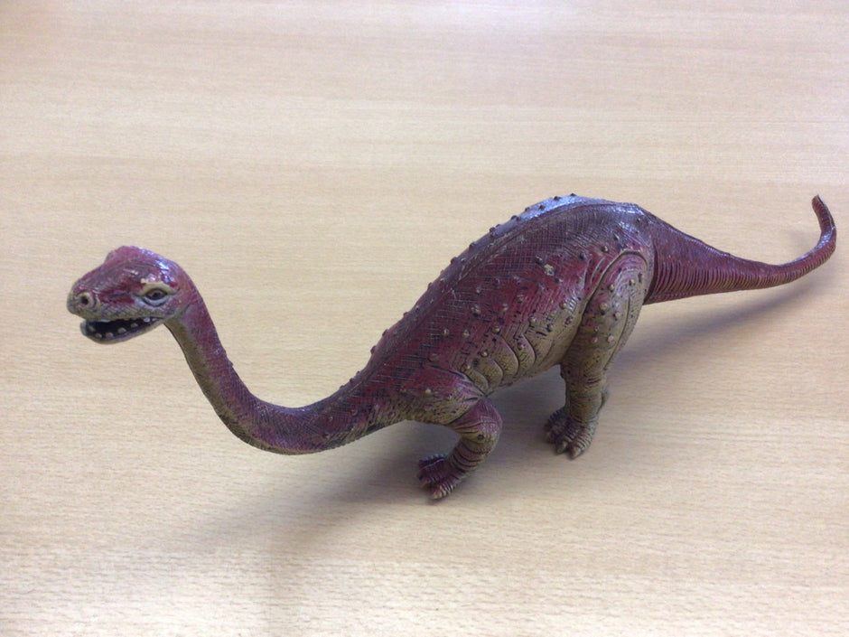 Spielzeugdinosaurier Lila, grün, beige