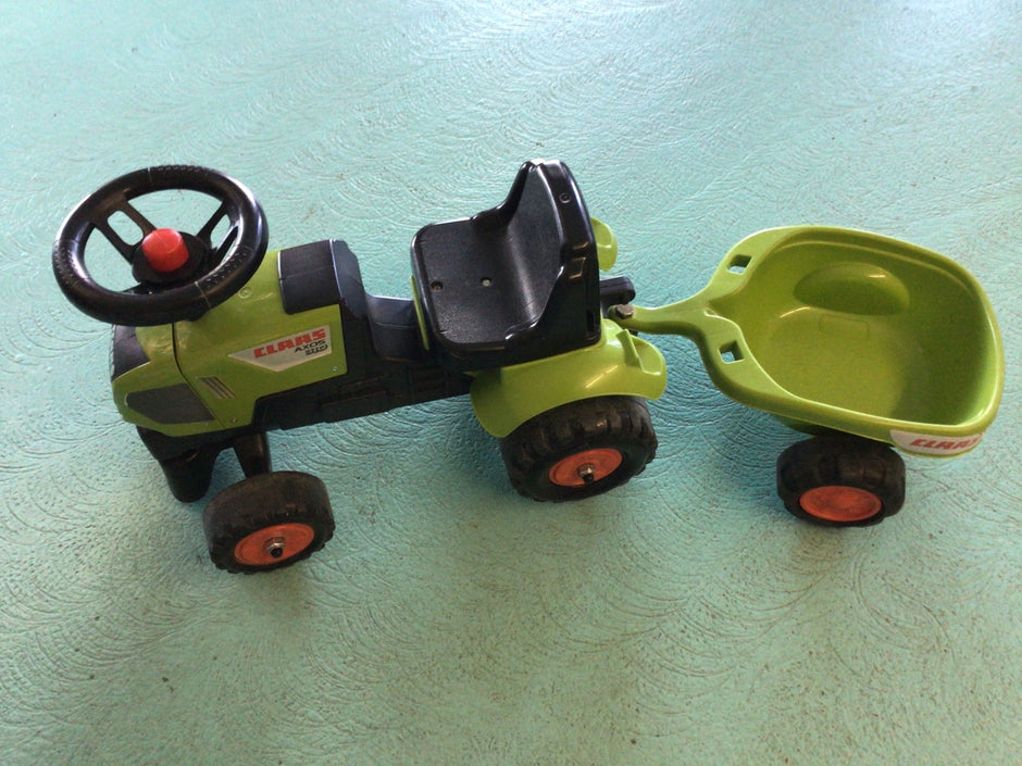 CLAAS Spielzeugtraktor mit Anhänger Grün