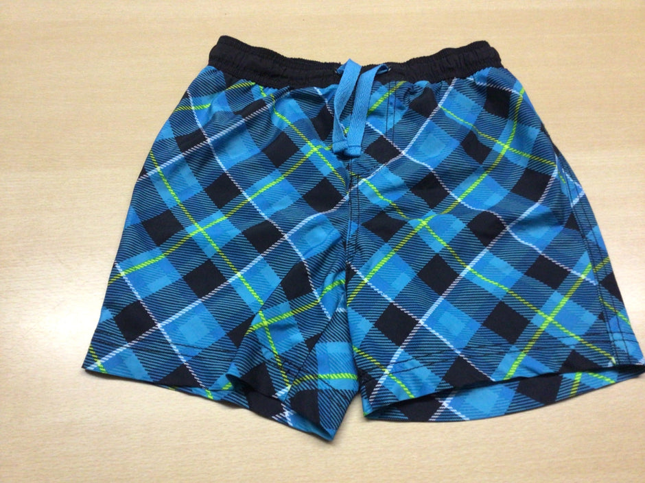  Badeshort 134/140 Blau, Grün, Schwarz, Weiß