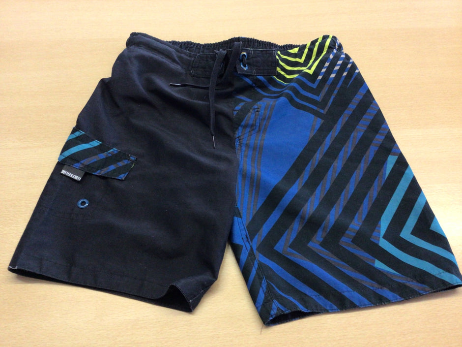 Mossimo Bade-Shorts 140 Schwarz, Blau, Gelb